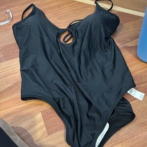 Aerie black one piece NWT